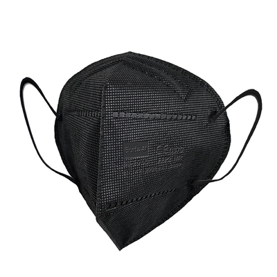 Respiratore della maschera di protezione FFP2 in francese, imballaggio spagnolo e tedesco, CE 0370, FFP2 maschera protettiva, bianco nero