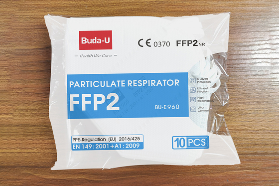 Respiratore polverizzato non tessuto eliminabile della maschera di protezione del CE 0370 e di FDA, respiratore protettivo FFP2 con Earloops