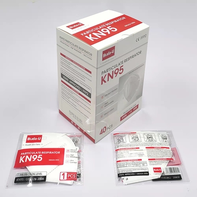 Singolo pacchetto 5 maschera polverizzata FDA u.c.e. 40Pcs/Box del respiratore della maschera di protezione di strato KN95