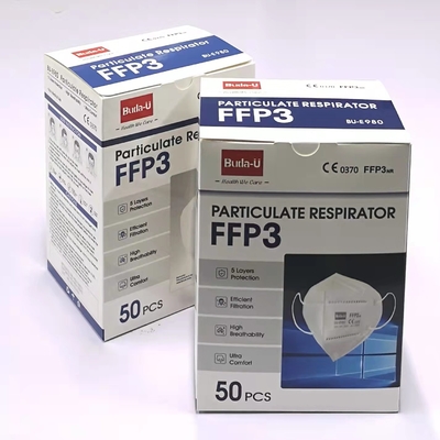 Certificazione polverizzata del CE della maschera del respiratore FFP3, FFP3 maschera con Earloops, nessun respiratore della maschera di protezione della banda capa FFP3