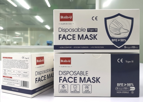 Maschera di protezione protettiva medica dell'adulto 3PLY di Buda-U per il Livello II di Covid ASTM