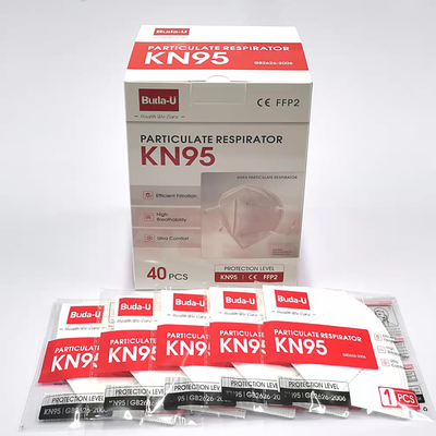 Il respiratore approvato u.c.e. KN95 maschera GB2626-2019 la norma 40pcs bianco