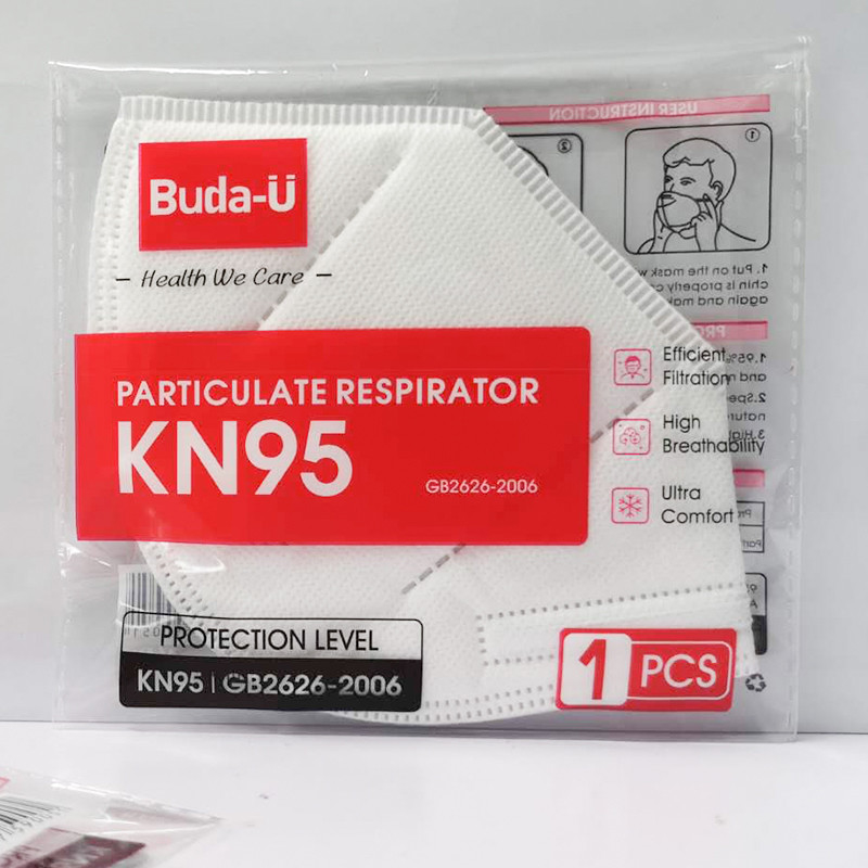 Maschera polverizzata piegante del respiratore kn95 con GB2626-2019 Buda-U standard BU-E978