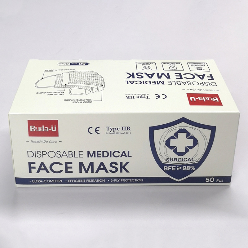 La maschera di protezione chirurgica eliminabile 3PLY EN14683 BFE 98% u.c.e. ha approvato