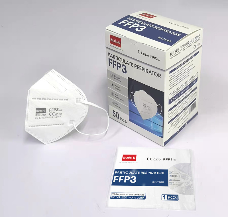 Respiratore facciale CE FFP3, maschera facciale monouso FFP3 NR 50 pezzi/scatola