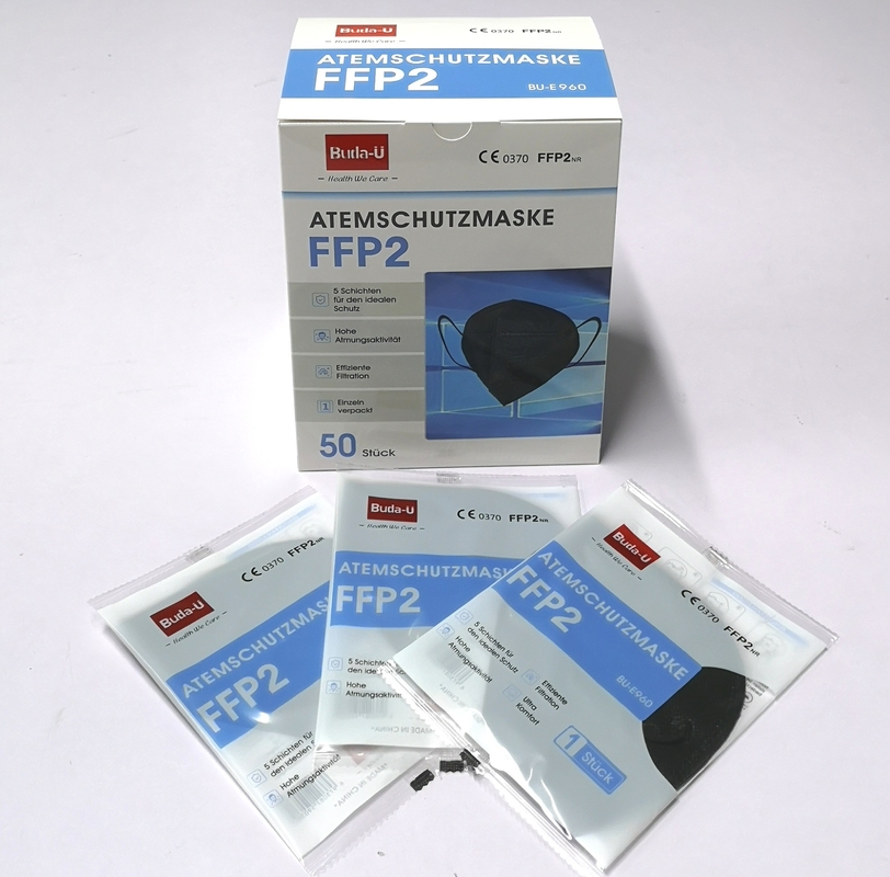 Maschera di protezione d'imballaggio tedesca FFP2, maschera di protezione della semimaschera FFP2 di filtraggio della particella FFP2 in Germania