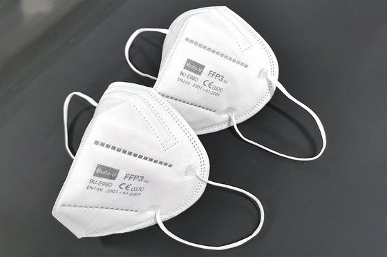 Respiratore della maschera di protezione di Buda-U FFP3, particelle FFP3 che filtrano semimaschera con il tipo piegante di certificazione del CE, bianco