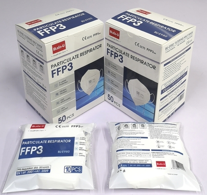 5 strati della maschera di polvere bianca FFP3, semimaschera di filtraggio FFP3 senza valvola